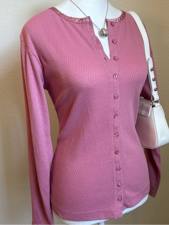 Best United Garment Co. Sweaters - Vintage Pointelle Button Up Long Sleeve Cardigan Top 90s Coquette Soft Girl